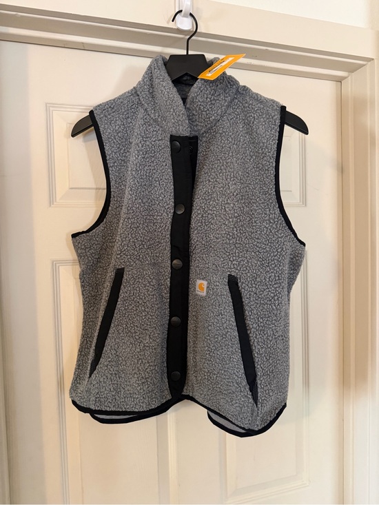 Carhartt Jackets & Blazers - Carhartt Gray Fleece Sherpa Vest NWT Sz M